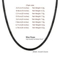 thumbnail image 5 of ChainsProMax Leather Cord Necklace Men Women Choker Chain 3mm Wax Rope Black Cords 18", 5 of 9