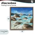 thumbnail image 4 of Stupell Industries Tropical Low Tide Rocks on Shore Brown Floating Frame Canvas Art, 18 x 18, by Mauro Devereaux, 4 of 8