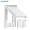 White, variant on ELEGRP Horizontal Outdoor Cover for Decorative Receptacles, Weatherproof Wall Plate, Outdoor Electrical Outlet Cover, Standard Size 1-Gang 4.77” x 2.97”, Thermoplastic, 5 Pack, Grey
