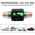 thumbnail image 5 of Dinheiro Disyuntor Fusible Coche DC 12V Interruptor de Fusible Automático Disyuntor Portafusibles Bloque de Fusibles Restablecimiento Manual Disyuntor para Coche Barco Motocicleta (20A), 5 of 5
