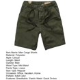 thumbnail image 7 of zeranth Men Summer Shorts Solid Color Patch-Pocket Drawstring Elastic Waist Half Trousers Casual Wear Loose Casual Cargo Shorts Running Sports Pants Male Garment, 7 of 7