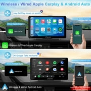 Carpuride Wireless Car Stereo for Apple Carplay 7 Portable Touch Screen Android Auto for Car C3