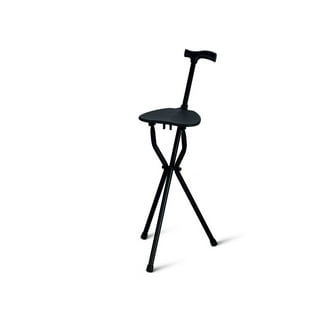 Switch Sticks Walking Stick, Walking Cane, Cane Chair, Quad Cane and  Folding Cane with Seat is 34 Inches Tall and Supports up to 220 Pounds,  Storm, FSA HSA Eligible 