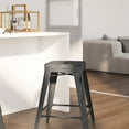thumbnail image 3 of Merrick Lane Lightweight Modern Backless Counter Height Stool, Silver Gray (Set of 2), 3 of 13