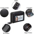 thumbnail image 3 of Small Genuine Leather Wallet for Women, RFID Blocking Credit Card Holder Wallet - Black, 3 of 5