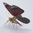 thumbnail image 2 of 3D Metal Retro Steampunk Diaethria Anna Model Kit, 150PCS+ DIY Mechanical Insect Butterfly Metal Assembly Kit, Creative Desktop Ornament Gift for Enthusiast, 2 of 9