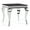 Black, variant on Furniture of America Alang Glam Glass Top End Table in Black and Silver