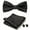 12634-JP200, variant on Synzerm Mens Solid Color Double Fold Pre-tied Bow Tie and Pocket Square Cufflink Set -36 Colors