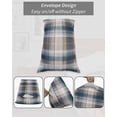 thumbnail image 7 of Blue Brown Plaid Body Pillow Covers, Modern Abstract Striped Gingham Checked Soft Bed Throw Pillowcases Breathable Cooling Long Lumbar Body Pillow Sham Cover for Bed Sofa 20''x54'', 7 of 7