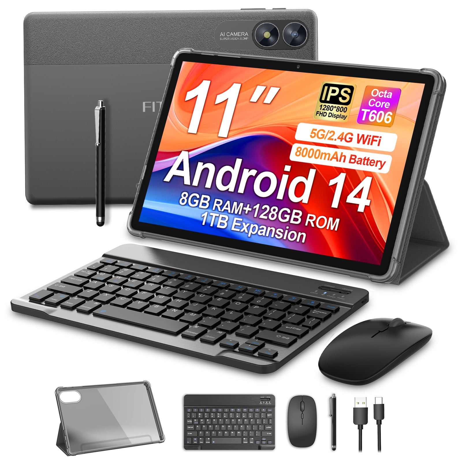 HEADWOLF F6 128GB グレー Headwolf Android 10.1 inch Tablet, Octa Core, 12GB+128GB, 2