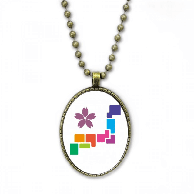 Japanese Flower Symbolizes Sports Culture Necklace Vintage Chain Bead Pendant Jewelry Collection