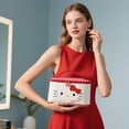 thumbnail image 4 of Bolsa de maquillaje AmbeAlla, bolsa de cosméticos impermeable Hello Kitty, color rojo, 4 of 9
