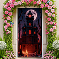 thumbnail image 3 of Gothic Haunted Castle Banner Full Moon Spooky House Halloween Decor for Haunted House Party Halloween Event Spooky Celebration, 3 of 9
