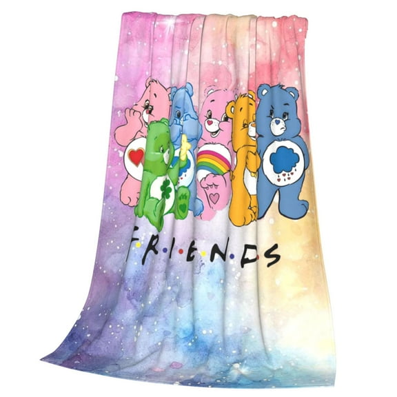 Care Bears Throw Blanket Cozy Plush Lightweight Warm Fuzzy Flannel Blanket Air Conditioning Blanket for Couch Sofa Bed Home Decor Gift 50x40