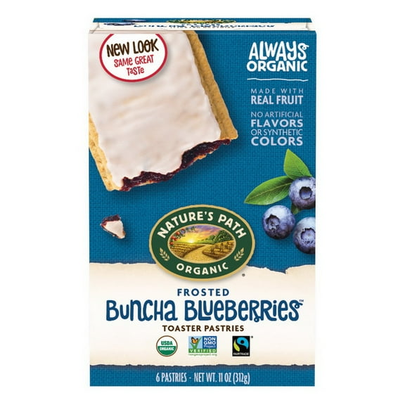 Nature's Path Organic Frosted Buncha Blueberries Toaster Pastries, 11 oz (Pack of 12), Non-GMO