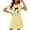 004 Yellow, variant on Hvot&aat Halloween Dresses for Women Ghost Graphic Short Sleeve Crewneck Nightdress Festival Casual Pajamas