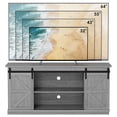 thumbnail image 7 of Vineego Rustic Modern TV Stand for 65-Inch TVs - Entertainment Center with Storage Cabinet & Sliding Barn Door Design,Gray, 7 of 7