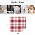 thumbnail image 4 of Red Checkered Cloth Napkins, Red White Plaid Farmhouse Washable and Reusable Dinner Napkins Set of 8, Table Napkin for Kitchen Party Birthday Wedding Hotel Housewarming 20"x20", 4 of 8