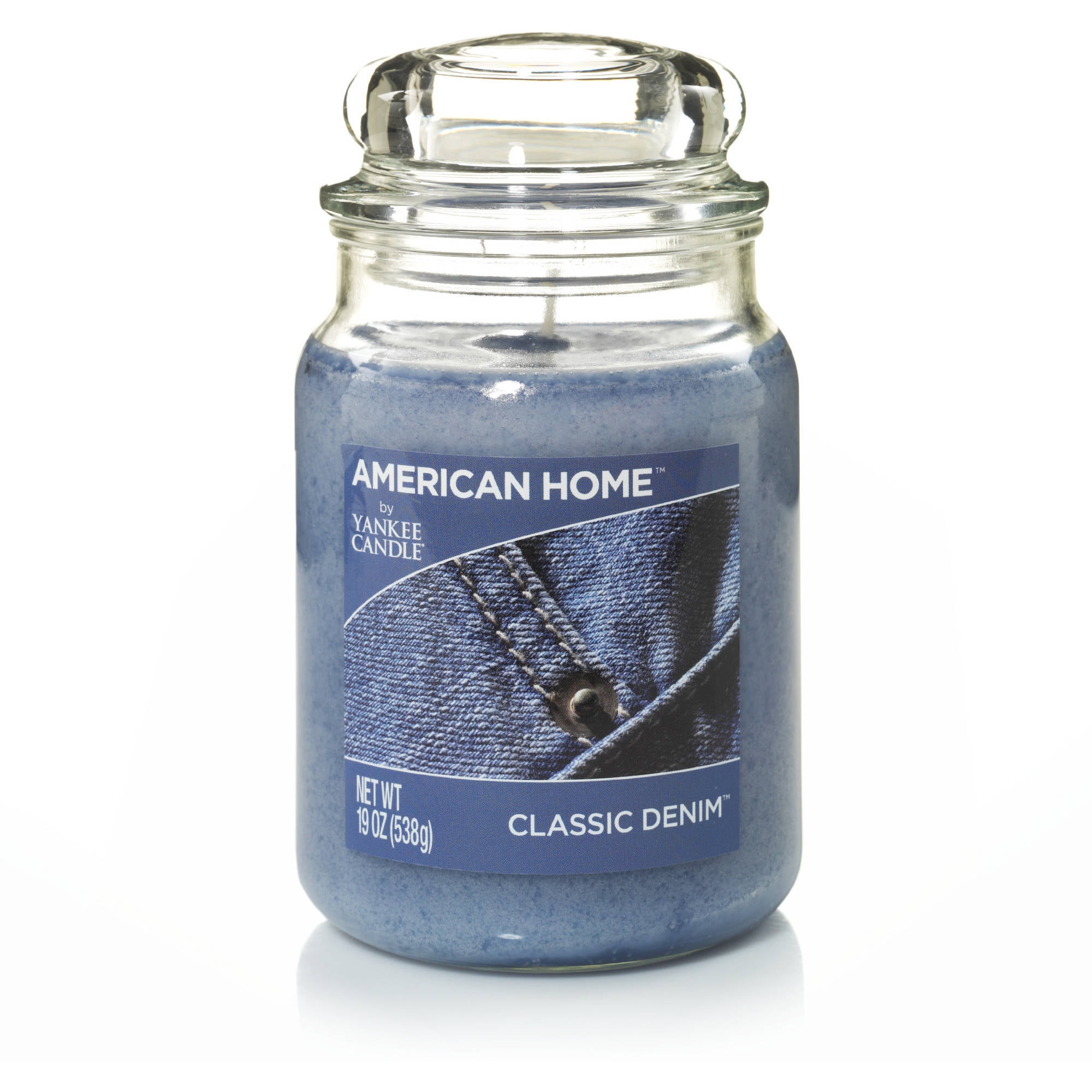 American Home By Yankee Candle Classic Denim Candle, 19 oz Large Jar