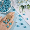 thumbnail image 3 of 180Pcs 10mm Pave Disco Ball Beads Rhinestone Bubblegum Beads Bulk Small Aquamarine Chunky Pen Charms Rondelle Spacer Bead for Jewelry Making Beading Necklace Bracelets Pens Crafts, 3 of 9