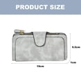 thumbnail image 2 of women's purse Long vintage frosted buckle multi-card purse multifunctional large capacity purse - gray, 2 of 5