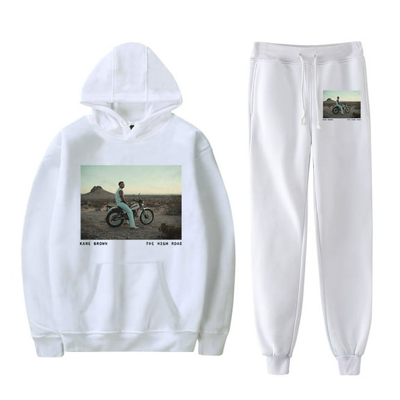 Kane Brown The High Road Merch Hoodie and SWEATPANTS set pop print Unisex Casual Street Clothing