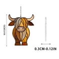 thumbnail image 3 of Lilixerw Highland Cow Stained Glass Acrylic Ornament,3D Stained Glass Art Effects,Farm Animal Sun Catcher Ornament for Window,Car,Mirror,Wall,5.9 Inch, 3 of 9