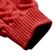 thumbnail image 5 of Fdrone Teen Girls Oversized Cable Knit Sweater Solid Color Long Sleeve Crew Neck Vintage Sweater Cozy Pullover Fall Winter Warm Fuzzy Sweatshirt, 5 of 7