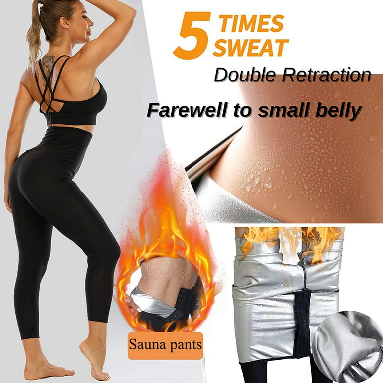Women Sauna Leggings Sweat Pants High Waist Slimming Hot Thermo
