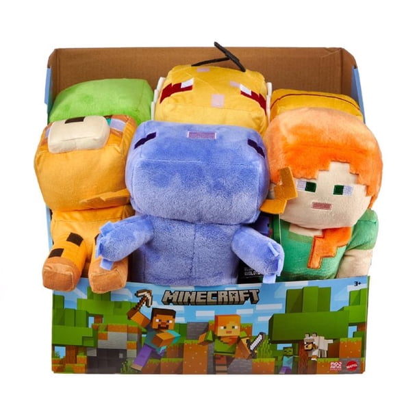 Pack de 6 peluches variados de Toy Minecraft para más de 3 años