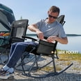thumbnail image 6 of PORTAL Rocking Camping Chair, Portable Folding Rocker for Outdoor with Cup Holder Side Pocket and Carry Bag, Supports 400LBS, Black, 6 of 8