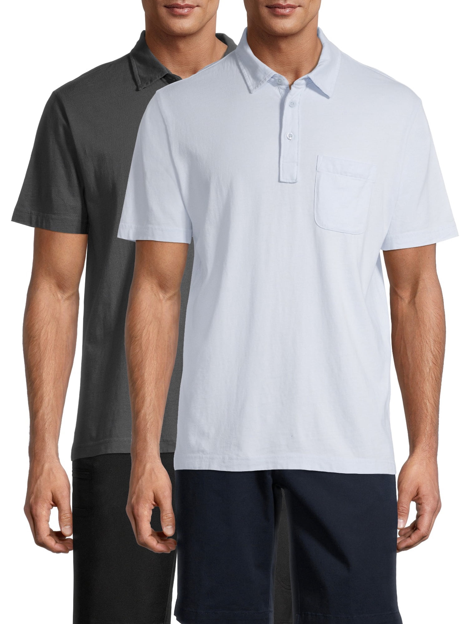 George Men's Jersey Washed Polo, 2 Pack 