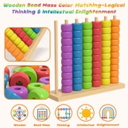 Color Matching Stacking Puzzle Game, Fast Pattern Challenge Ring Stack Game for 2 Players, Competitive Family Tabletop Brain Teaser
