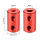 thumbnail image 3 of Acoplamiento rígido de 2.3mm a 5mm de diámetro, 20mm de longitud, 12mm de diámetro, conector de eje de aleación de aluminio rojo, 3 of 3