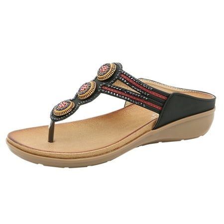 

Slippers For Womens Bohemian Shoes Roman Wedges Sandals Slippers