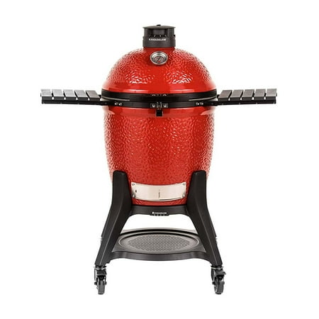 Kamado Joe KJ23RHCI Joe Classic III 18" Portable BBQ Ceramic Charcoal Grill, Red