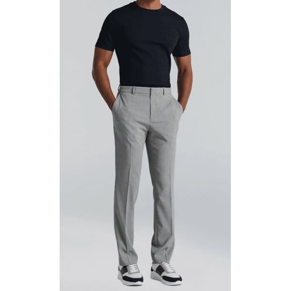 Perry Ellis Portfolio Mens Slim fit Dress Pants 36 / 32 Gray Check
