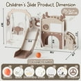thumbnail image 7 of 12 In1 Elk Toddler Slide, Kids Indoor Slide For Toddlers ,baby Slide For Indoor Outdoor With Basketball Hoop And Telescope, L Shaped Slide For Kids Toddler Slide Playset, 7 of 7