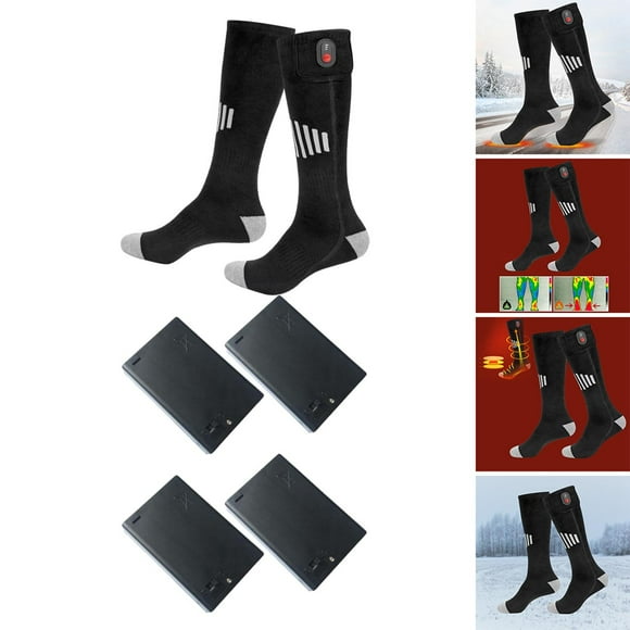 Calcetines Calefactables Medias Largas Transpirable Unisex Calcetines Cálidos De Invierno Gris DYNWAVEMX Calcetines calentadores de pies