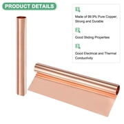 Uxcell Thin Copper Sheet Roll, 3500mm x 300mm x 0.03mm Pure Copper Metal Foil for Crafts