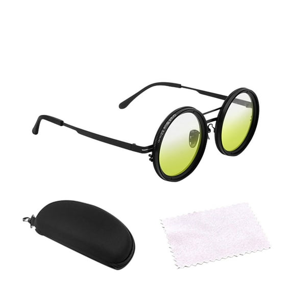 2025 NEW Gradient Color Adjustable Tint Polarized Round Sunglasses with ND9 Stepless Adjustable Sunglasses 1 To9 Gears Beach Sunglasses Eyewear Adjustable Lens ShatterProof