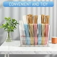 thumbnail image 6 of Gift Bag Storage Organizer:Acrylic reusable grocery bag organizer bag, Adjustable Shelf Divider Bag Organizer for Small Closet Upgraded to four partitions for more convenient storage, 6 of 7