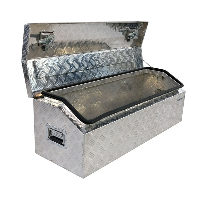 Inspirer Studio Aluminum Heavy Duty Pick Up ATV Trailer Tool Box with Lock (44''x15''x15'' Silver)
