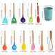 thumbnail image 5 of Worallymy 12 unids/set juego de cuchara de cocina juego de utensilios de cocina de silicona mango de madera espátula herramientas accesorio de cocina Worallymy JD735811838, 5 of 7