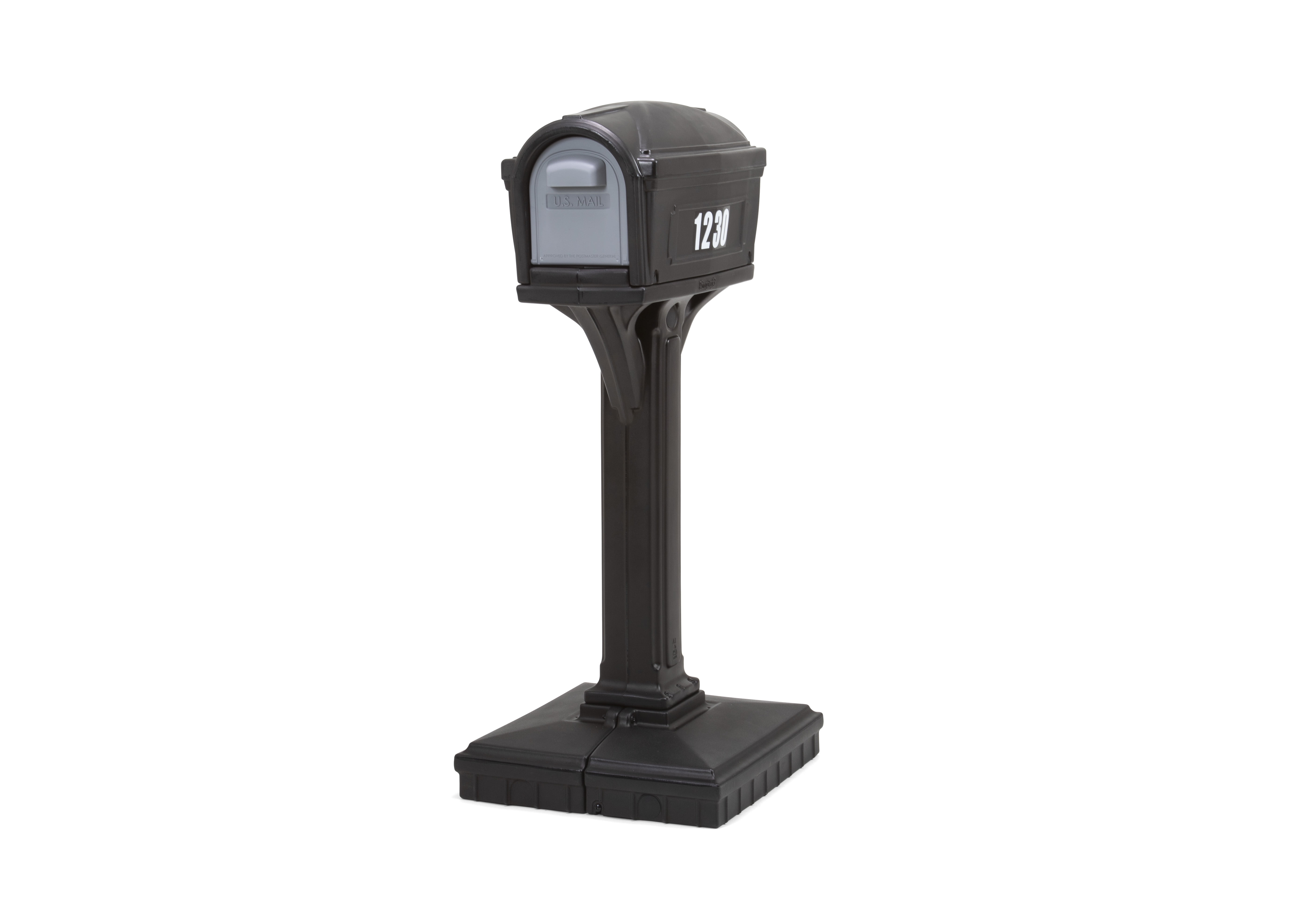 Simplay3 Dig Free Easy Up Classic Plastic Mailbox, Black, Rust Resistant
