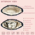 thumbnail image 5 of XYZCANDO Christmas Bow Dark Quilted Shoulder Tote Bag Large Capacity Lightweight Handbag for Women Holiday Shopping Travel Work Daily Use, 5 of 7