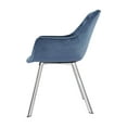 thumbnail image 3 of Topline Home Furnishings Dining Arm Chair, Velvet & Chrome Legs, 3 of 6