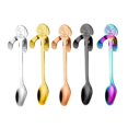 thumbnail image 5 of Juego de 5 cucharas con mango largo para perros, cubiertos, herramientas para beber café, utensilio de cocina (Multicolor), cuchara de café colgante con mango para cachorros, 5 of 5