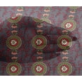 thumbnail image 4 of oneOone Viscose Chiffon Fabric Leaves & Floral Block Printed Fabric 1 Yard 42 Inch Wide, 4 of 4