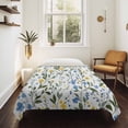 thumbnail image 4 of Blue Yellow Spring Floral Small Tapestry for Bedroom Wall Hanging Tapestry,Summer Elegant Botanical Green Ceiling Backdrop Tapestries Poster Blanket Wall Decor for Teens Room Living Room 23" x 28", 4 of 8